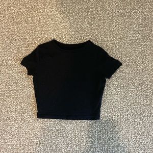black crop top t shirt from wild fable